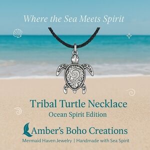Silver Tribal Turtle Necklace